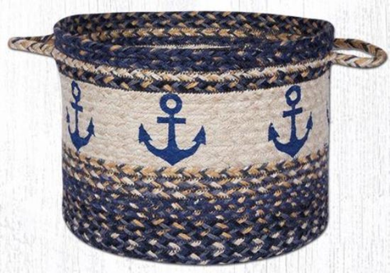 Earth Rugs UBP 9-525 Anchor Printed Utility Basket 13 Inch X 9 Inch